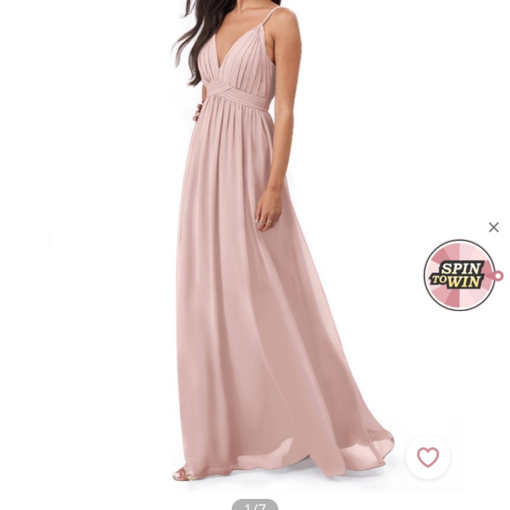 Azazie: dusty rose dress. Size A8. New w/ tags